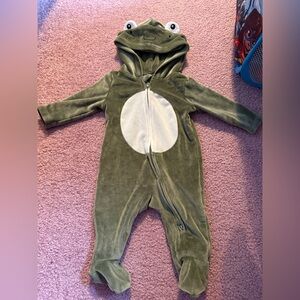 Old Navy Frog Green Hooded Footie
